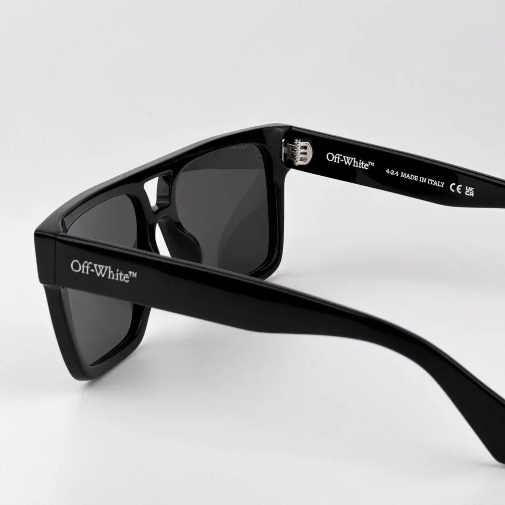 Off-White SPRINGFIELD Men Sunglasses Black Square Grey Model OERI133 1007
